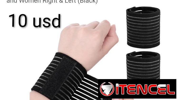 Muñequeras Negras para proteccion uso en Gyn. El par