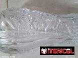Bucaro de cristal de Bohemia, elegante tallado