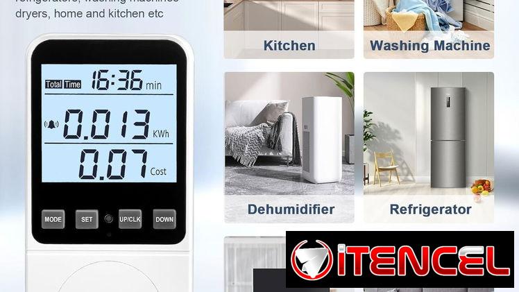 Medidor de potencia, monitor de uso de electricidad, consumo de energía para el hogar