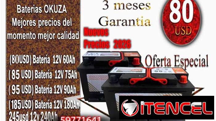 Baterías OKUZA Japonesas 🔋 Baterías OKUZA Japonesas – Máxima Durabilidad! Nuevos precios • 3 meses de garantía $80