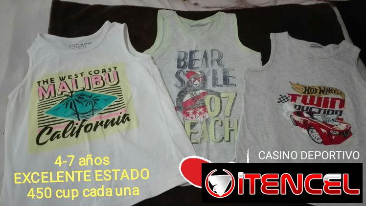 Camisetas nuevas y de uso para niños de 3 a 6 años