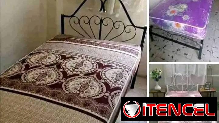 Cama personal con colchón de muelles. Entrega a domicilio sin costo adicional en toda la habana.