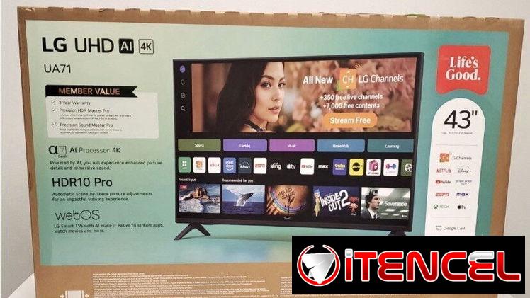 LG de 43” 4K UHD televisor inteligente ( 2025 ) con IA incluido Smart TV