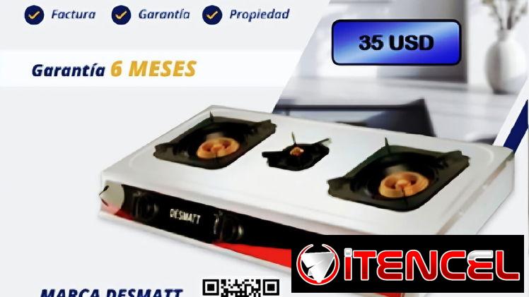 Cocina de Gas de Mesa Desmatt – 3 Quemadores