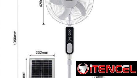 Ventilador Solar Recargable Stavel 16″ Nuevo Con Garantía (Acepto CUP, MLC, USD, ZELLE)