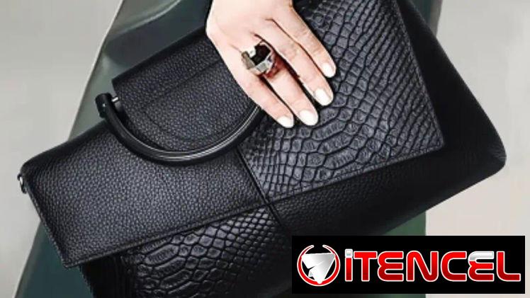 Bolso de mano europeo y de mujer con estampado de cocodrilo en cuero sintético, elegante bolso de noche