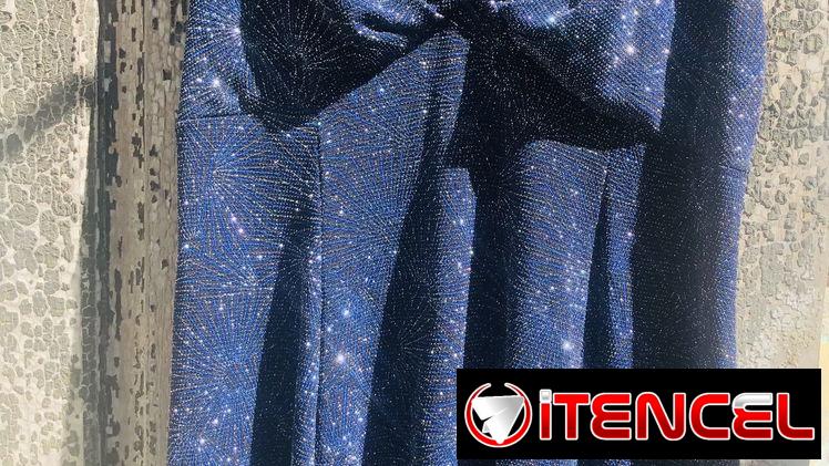 Vestido elegante talla XL azul oscuro