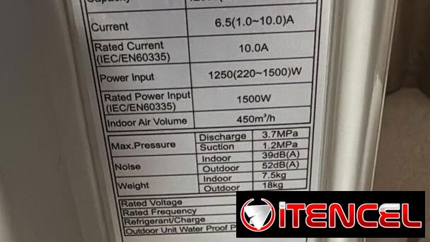 Split inverter de 1 tonelada 220v marca milexus nuevo
