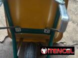 Vagón de construcción completo de metal con goma maciza excelente calidad