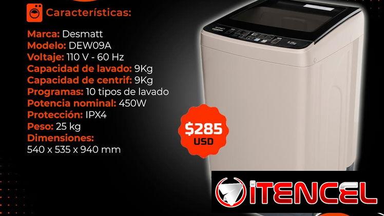 🫧$285🫧 LAVARADORA AUTOMÁTICA DESMATT 9KG. MENSAJERÍA CON FACTURAS Y GARANTÍA. TLF 54833699