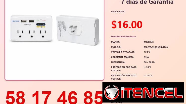 PROTECTOR DE VOLTAJE MULTIPUERTO 120V-15A
