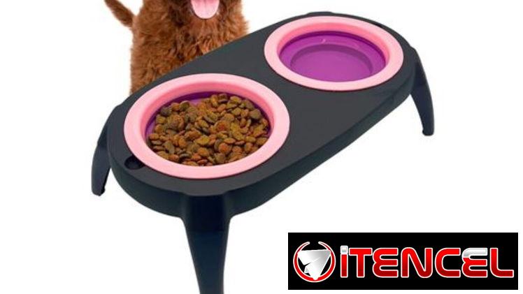 COMEDERO DOBLE ALTO PARA PERROS PEQUEÑOS