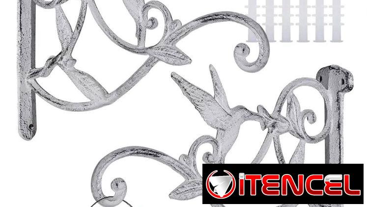 Ganchos de pared de metal resistentes para plantas de 10 pulgadas