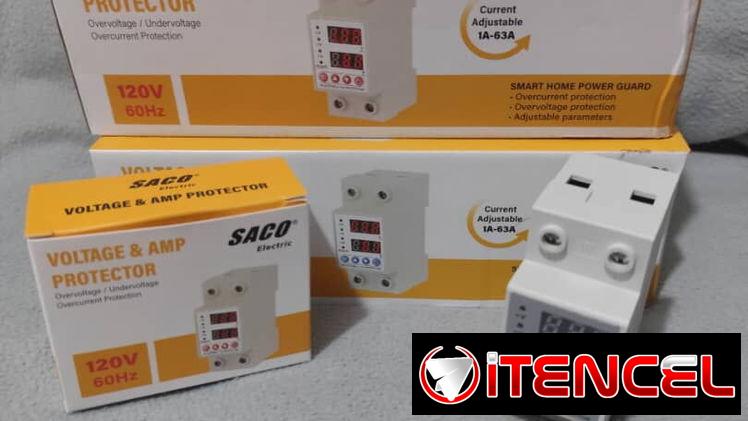 Protector de voltaje inteligente para toda la casa 110V y 220V 63A máximo. Proteje equipos de refrigeración también