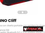Bocina con diseño portable con resistencia al agua IPX6. UNNO Cliff