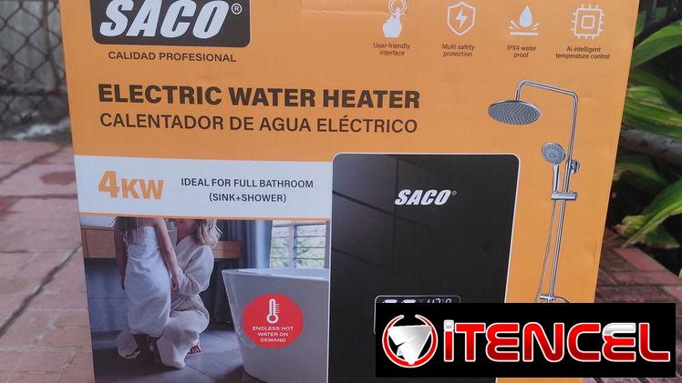 Calentador instantáneo 110V 4kw. Incluye ducha, breaker y accesorios