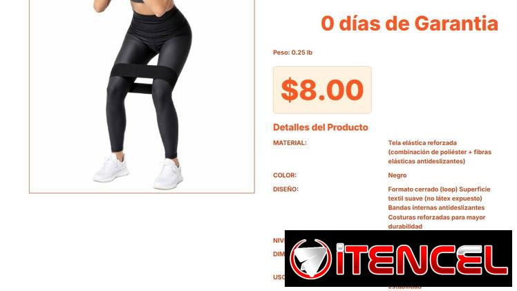 Banda elástica cerrada de resistencia media a alta para glúteos VPT#-0034