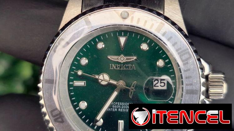 Reloj Invicta Plateado Cara Verde ✅ Nuevo en su caja