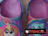 CROCS PAW PATROL y Zapatos morados de tacón…de niñas…poco uso..53574044