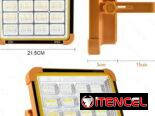 Lámpara led recargable con panel solar 8000W