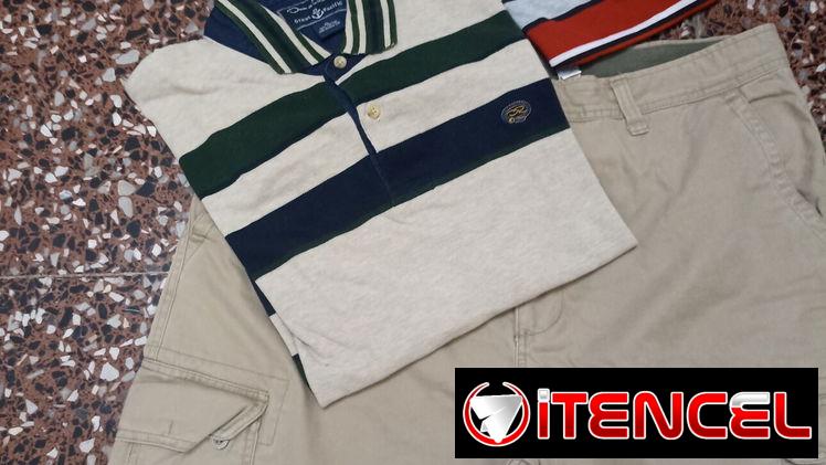 Pulóveres de rayas y pantalones de hombre cuatro puertas talla 38 y 34