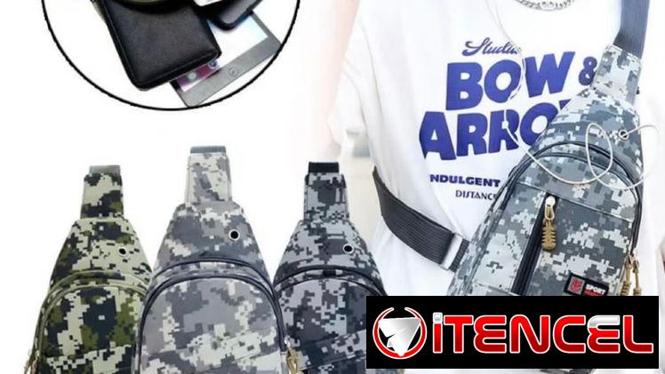 Cartera pequeña para mujer y canguro para hombre