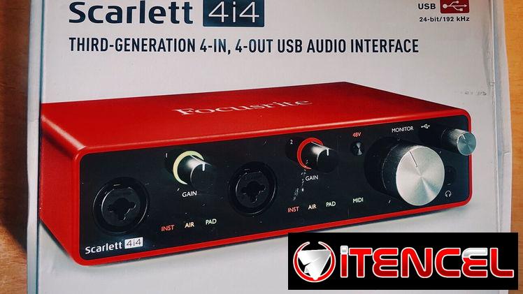 Focusrite Scarlett 4i4 – Interfaz de audio USB de 3ª generación para grabación de alta fidelidad y calidad de estudio.