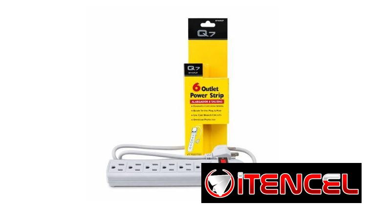 REGLETA ELECTRICA Q7 6 SALIDAS 110/120 V – 85 CM .
