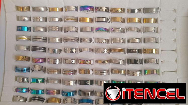 Anillos de acero inoxidable para hombres y mujeres. Dispensador de agua Automático recargable 15usd