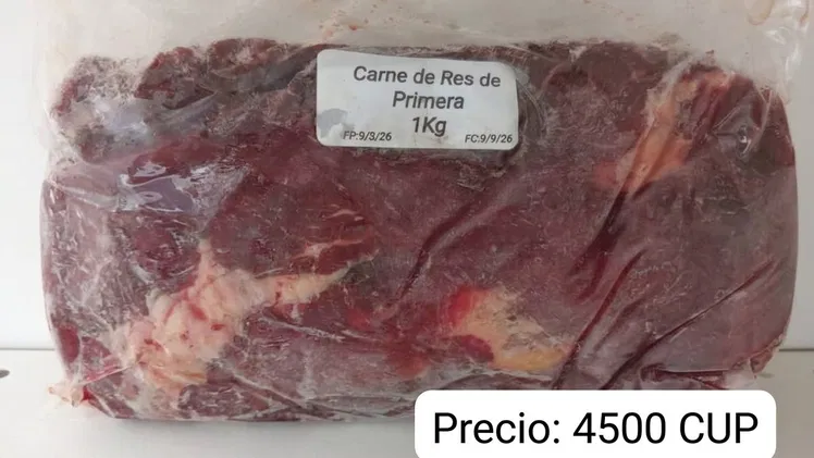 CARNE DE RES DE 1RA PAQUETE DE 1KG=4500