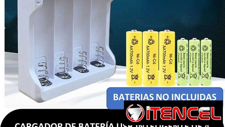 Cargador inteligente AA/ AAA por USB