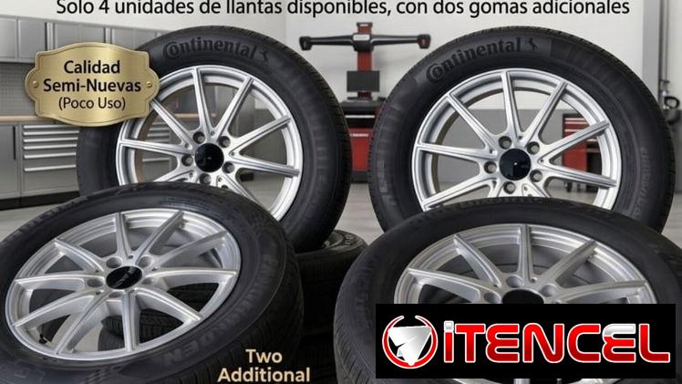 Juego de 6 gomas de poco uso con 4 llantas 215/65R/17