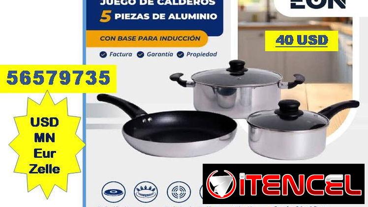 JUEGO DE CALDEROS  5-7 PIEZAS   tlf 56579735/(USD-MN-Eur-Zelle)/Recogida en Marianao   Transporte (Costo Adicional)
