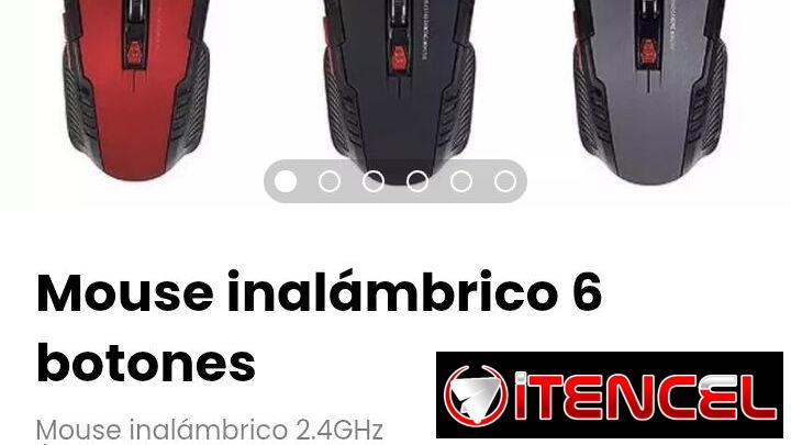 Mouse inalámbrico 6 botones 2.4GHz