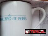 Jarra de ceramica blanca muy elegante con imagen antigua de Casablanca