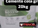 Cemento cola 20kg disponible de 3 etiquetas.,verde,azul y roja