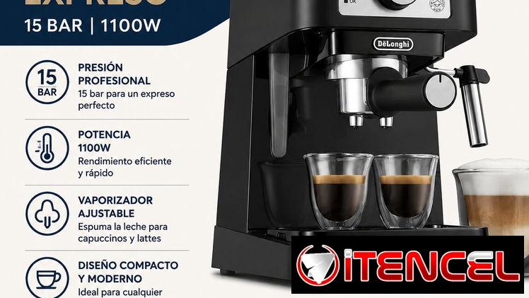 Cafetera Delonghi MOD. STILOSA doble disparo 15BAR 1100W C/ depósito de agua 1.1L y brazo espumante NUEVA Tf-> 59030040
