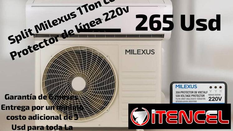 Split Milexus 1 Ton con Protector de Línea 220v, Garantía de 6 meses, Entrega por costo adicional de 3 Usd Habana