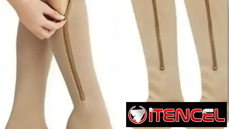 Medias de compresion nuevas en su estuche color piel y color negra.. 15 usd o al cambio