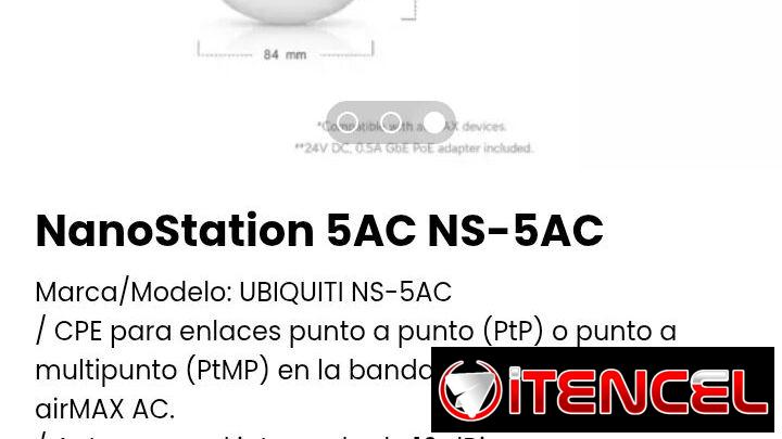 NanoStation 5AC NS-5AC. Marca/Modelo: UBIQUITI NS-5AC. Nuevo en caja