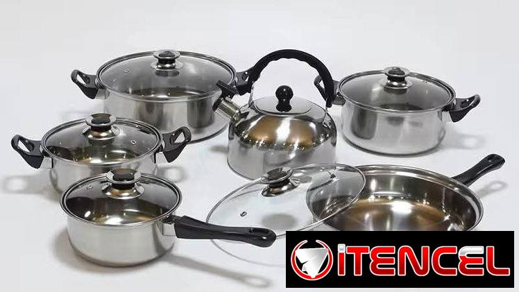 Set de utensilios de cocina de acero inoxidable