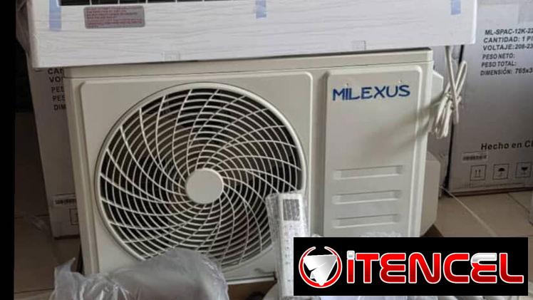 Split de 1 tonelada Milexus Tuberías de cobre 3.5 mtrs Precio $255 USD Transporte Adicional Garantía 1 mes