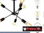 🏠💡 JUDENG N6368 – LÁMPARA SPUTNIK 6 LUCES | SEMI EMPOTRADA | 55 USD