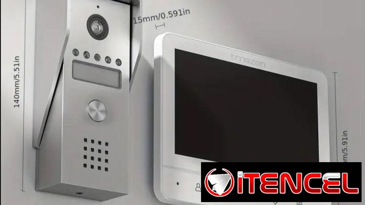 Timbre intercomunicador ,Videoportero con pantalla de 7 pulgadas , vision nocturna por cable video de alta calidad