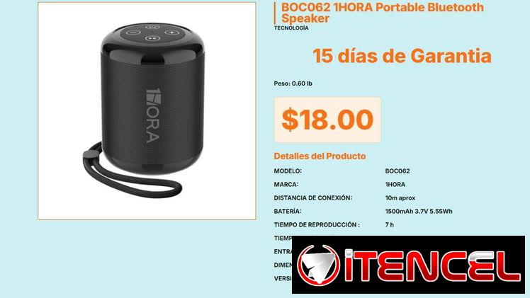 Bocina Inalámbrica de Línea Comercial e Industrial 1Hora BOC062 de 4h Carga VPT#-0444