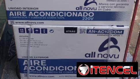 Split de 1 tonelada ALL Novu  incluye brazos originales y regulador de voltaje 220v $290 USD con transporte incluido