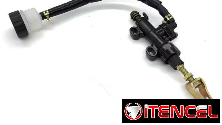 Bomba de freno para moto completa con su deposito de liquido de freno ideal para disco trasero.