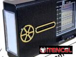 Radio recargable AM/FM con Linterna y Panel Solar