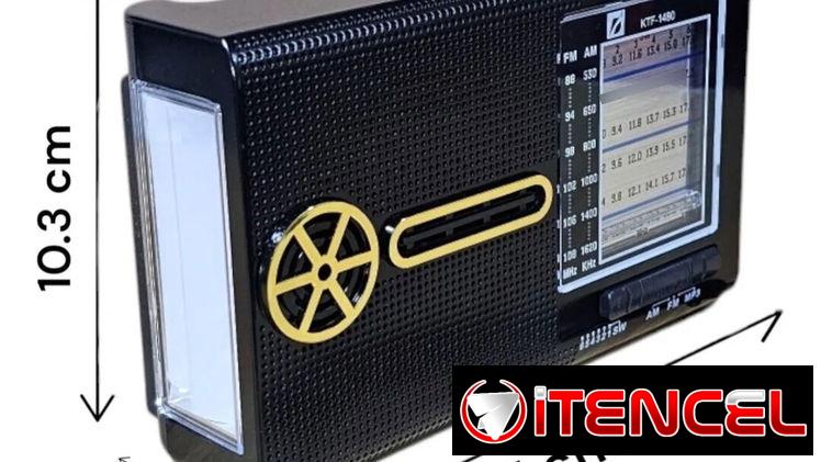 Radio recargable AM/FM con Linterna y Panel Solar