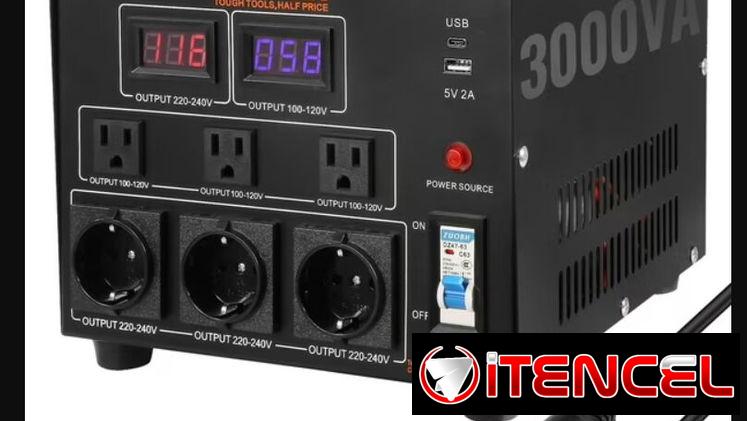 Transformador Convertidor de Voltaje VEVOR 3000W 110V-220V | MENSAJERÍA INCLUIDA